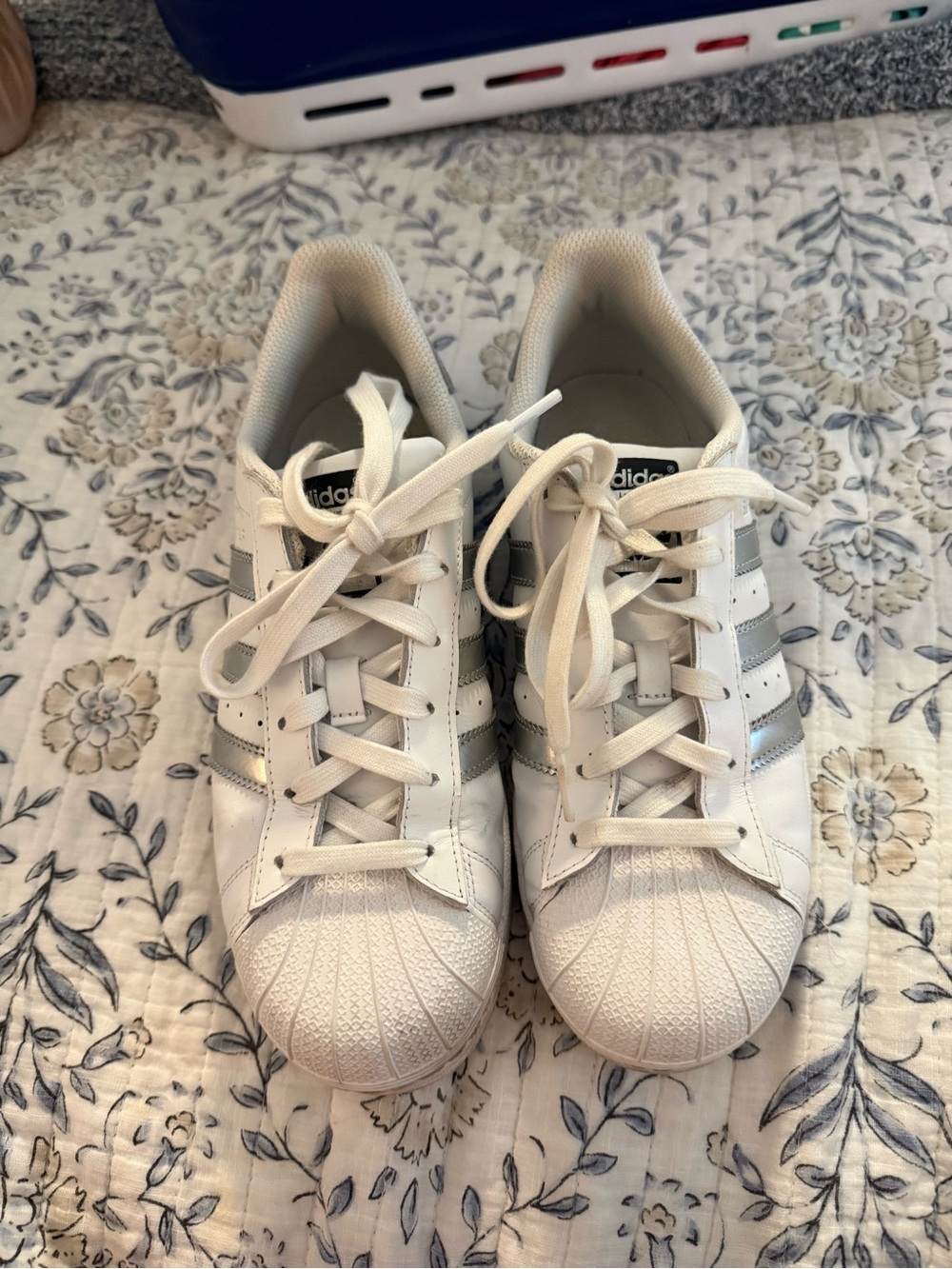 adidas Superstar Sneakers with Silver Stripes